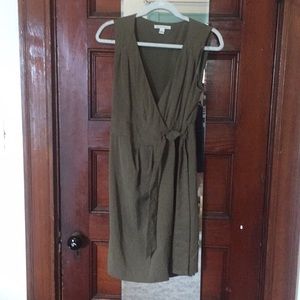 Banana Republic green wrap dress